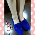 寶藍色豆豆鞋樂福鞋(女款)